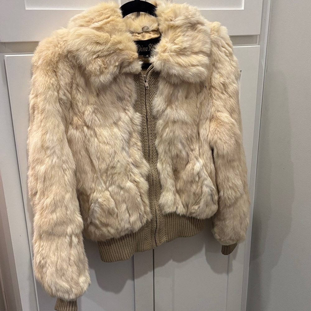 Dino Ricco Rabbit Fur Jacket M